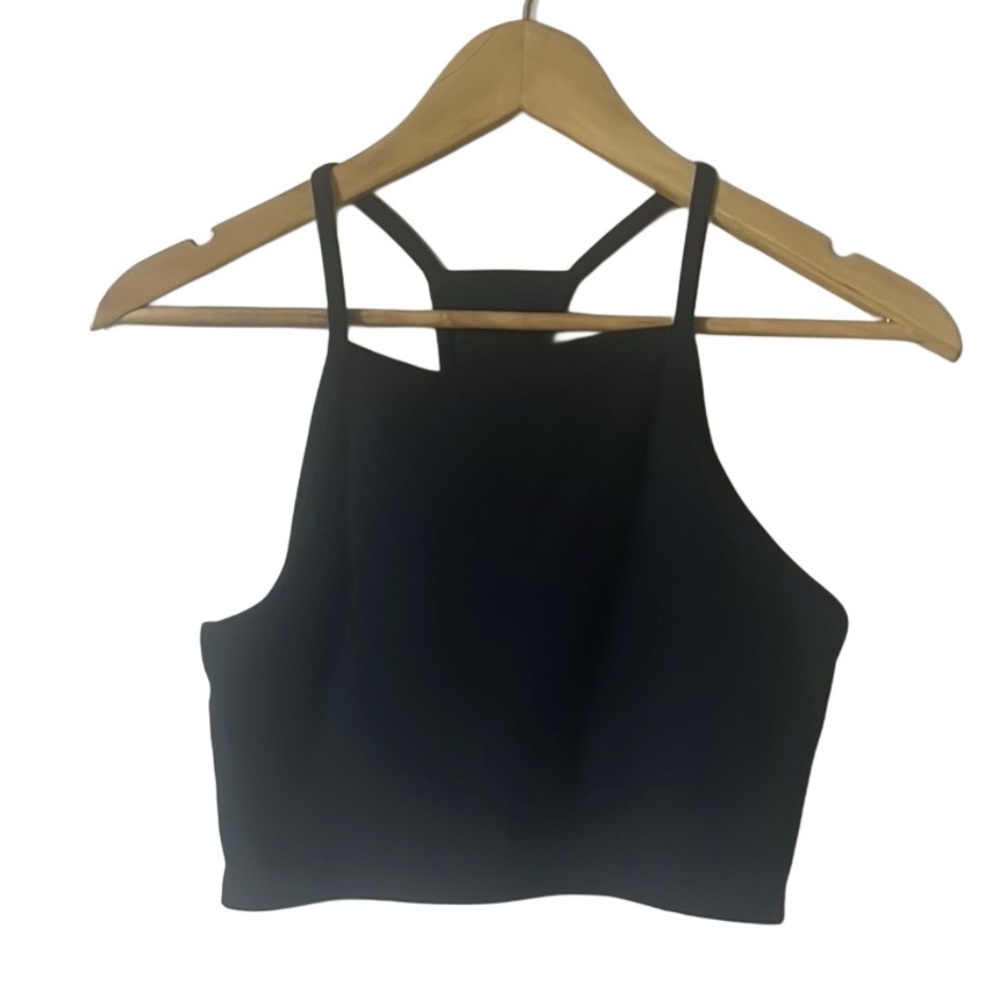 Aritzia The Constant Black Athletic Crop Bra/Tank